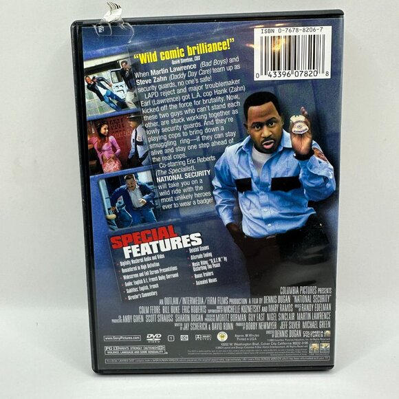 National Security Special Edition DVD Martin Lawrence Steve Zahn Action 2003 - Picture 3 of 4